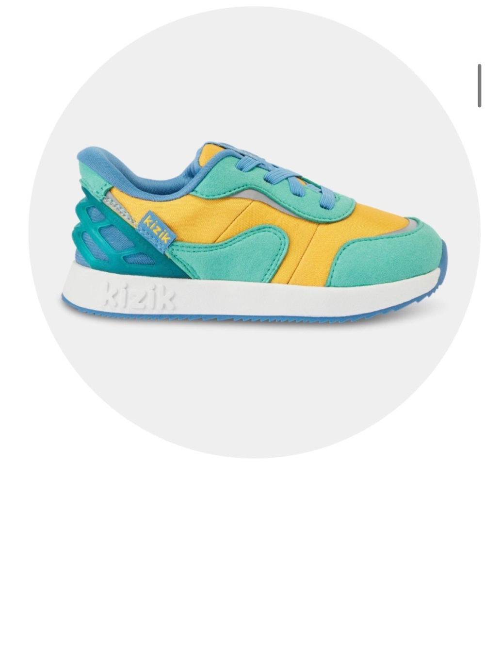 Kizik Kids' Yellow & Teal Casual Sneakers